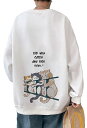 トレーナー メンズ 秋服 長袖 パーカー Tシャツ バック プリント トレーナー プルオーバー スウェット おおきいサイズ カジュアル おしゃれ 可愛い 丸首 おもしろ かわいい オシャレ 七分袖 春夏秋服