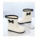 レインブーツ キッズ 女の子 長靴 子供用 リボン レインブーツ 防水 女の子 子供靴 17.5cm-22.5cm レインシューズ 雨靴 ショート ロング 防水 撥水 防滑