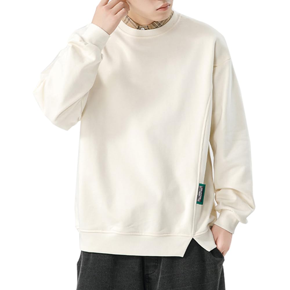 トレーナー メンズ パーカー 春秋服 Tシャツ 長袖 丸首 プルオーバー トップス カジュアル おしゃれ ストリート トレーナー 大きい サイズ 服