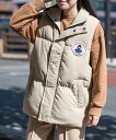 ダウンベスト ベスト 「a-r」「Red Cap Girl/レッドキャップガール」ナイロン デタッチャブルワッペン パファーベスト メンズ レディース