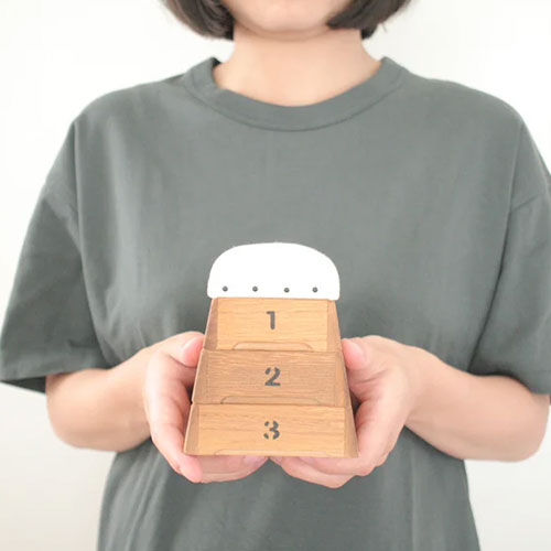 [b006]TOBICOBACOトビコバコ 跳び箱型小物入れ 超ミニ キアラ積上げ3段 豊田産業 収納 おしゃれ 天然木 とびばこ プレゼント 積上げ式 インテリア [3]