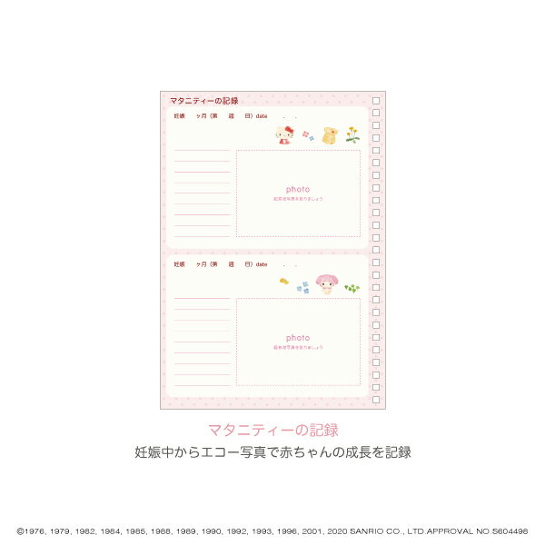 楽天市場 メール便送料無料 育児日記 サンリオ 妊娠中 １歳まで 赤ちゃん記録 出産祝い ギフト かわいい オリエンタルベリー Nobumaru