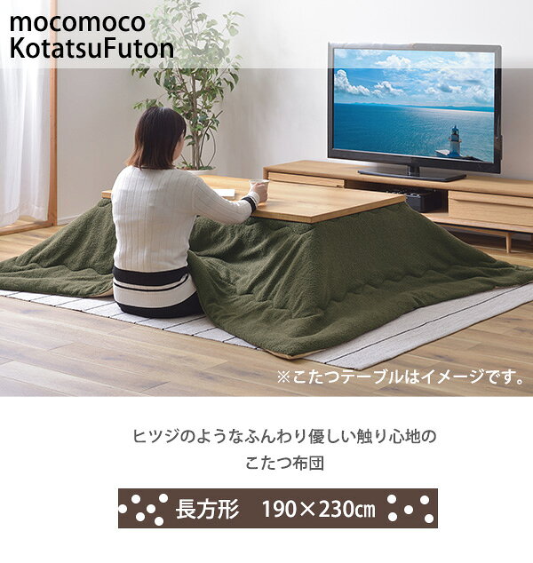 コタツ布団 長方形 230×190 こたつ掛け布団 薄手 薄掛け おしゃれ かわいい ボア生地 サンゴマイヤー 120 80 天板対応 安い 激安 格安 おすすめ こたつ布団 こたつ掛布団 省スペース [2]