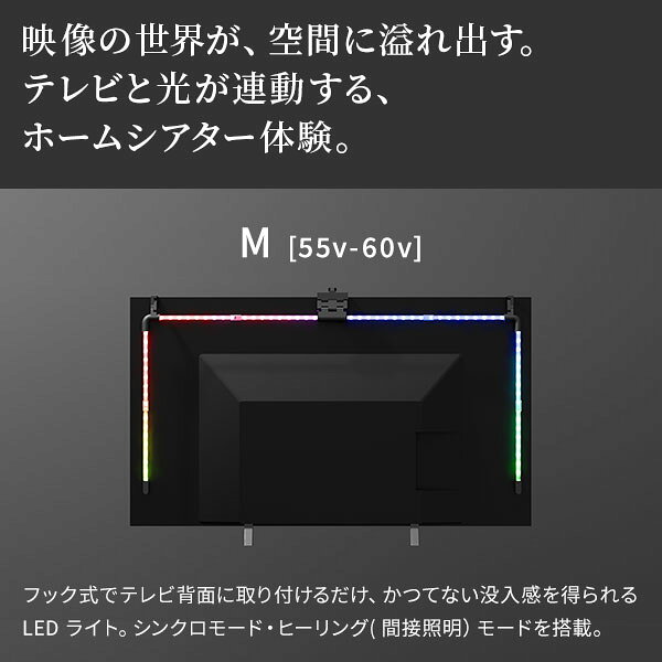 シンクロビジュアルライト Mサイズ LED間接照明 シアターライト ホームシアター DV...