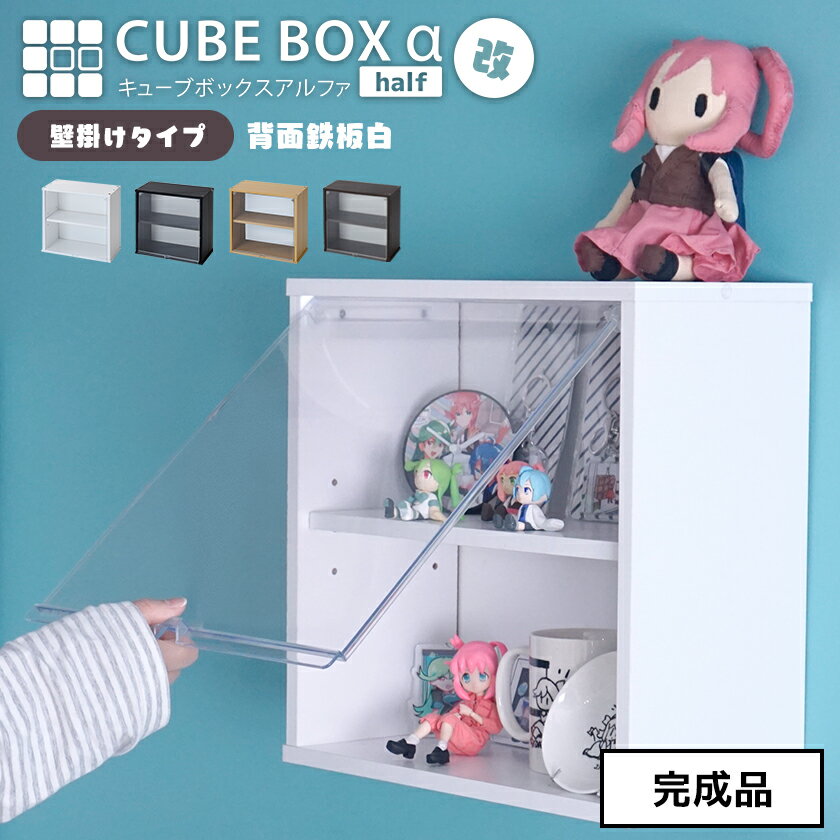 【25日★100名限定★全品5％OFFクーポン】 【完成品】壁掛け キューブボックスα ハーフ 改 