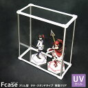 紫外線をカット UVカット コレクションラック スリム型・タテ・スタンドタイプ (背面クリア) フィギュアラック 卓上 コレクションボード ディスプレイケース 薄型 浅型