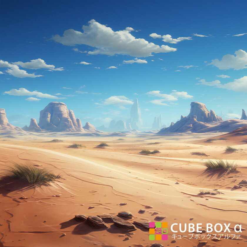 【CBA CBH 専用背面デザインシート】 砂漠 荒野 晴天 昼間 西部劇 背景 風景 青空 白い雲