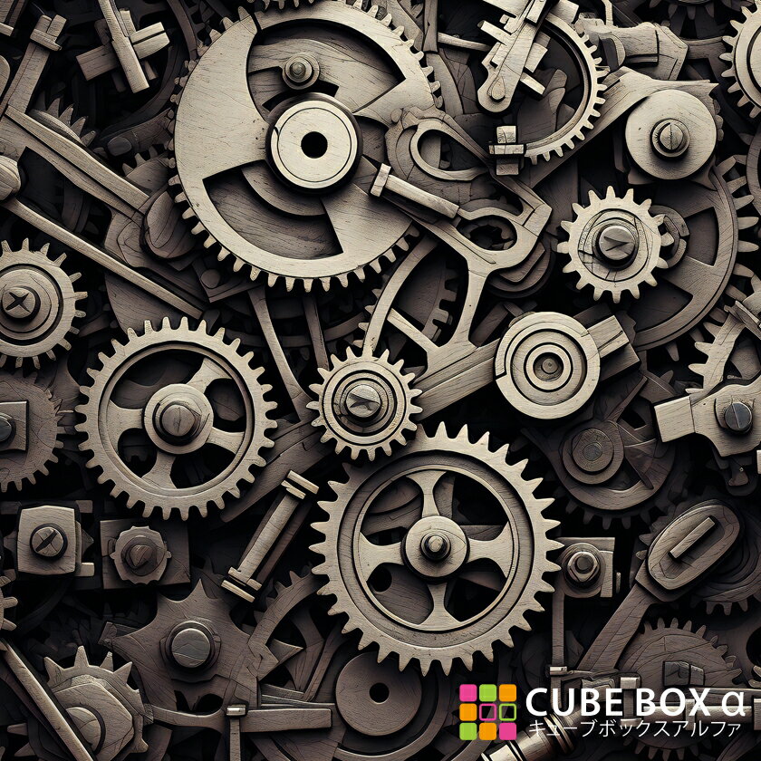 【CBA CBH 専用背面デザインシート】 金属 歯車 機械 内部 メカニック 背景 壁紙 エフェクト メカニカル