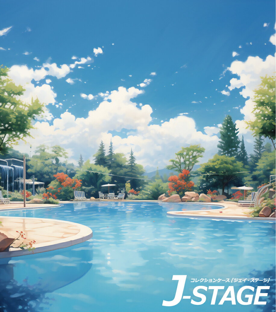 【J-STAGE スタンダード レギュラータイプ専用 背面デザインシート】 プール 高級リゾート 青空 背景 風景 夏空 積乱雲 入道雲 ホテル