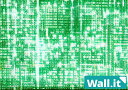 【Wall.it A4 フィギュアディスプレイケース専用背面デザインシート 横向】 SF 仮想空間 コンピュータサイエンス デジタルサイン グリーン マトリックス