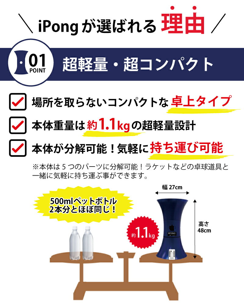 【卓球マシン部門 楽天ランキング1位獲得】iPong V300 アイポンV300 一人で練習できる卓球マシン 自動 卓球マシン 卓球 練習 グッズ 一人 自宅 ネット 卓球用品 卓球サーブ機 卓球マシーン 卓球ロボット 卓球台 ラケット ピンポン 3