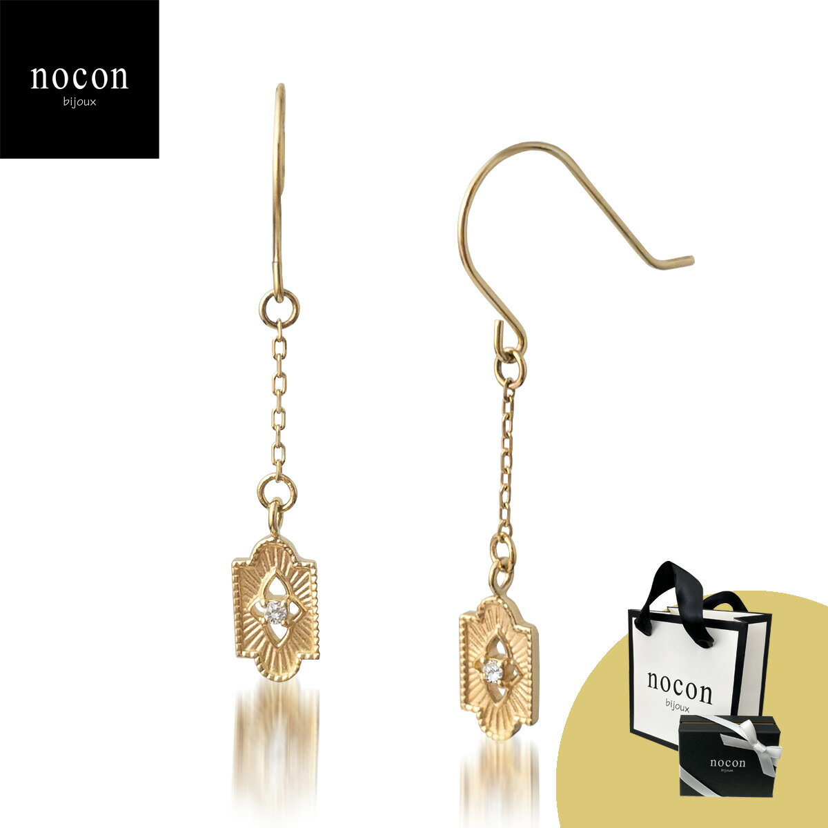 奨꡼åסnocon bijoux㤨K10 ԥ  ꥫԥ 10 K10YG ץ 奨꡼ ꡼   0.016ct  ŷ γ ߥ İ Ͳİ  եå ƥĴ 쥤  ˫פβǤʤ27,720ߤˤʤޤ