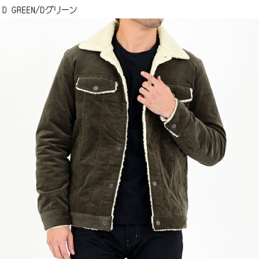 メンズ コーデュロイ ボア ジャケット 秋冬 防寒 アウター 暖かい ボア付き 秋 冬 綿 ストレッチ 袖 裏 キルト キルティング ランチコート カジュアル アメカジ バイカー 黒 茶 グリーン S M L LL【EAGLE STAR/イーグルスター】