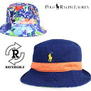 POLO RALPH LAUREN 帽子 ハット ポロ ラルフローレン メンズ レディース バケットハット リバーシブル ネイビー