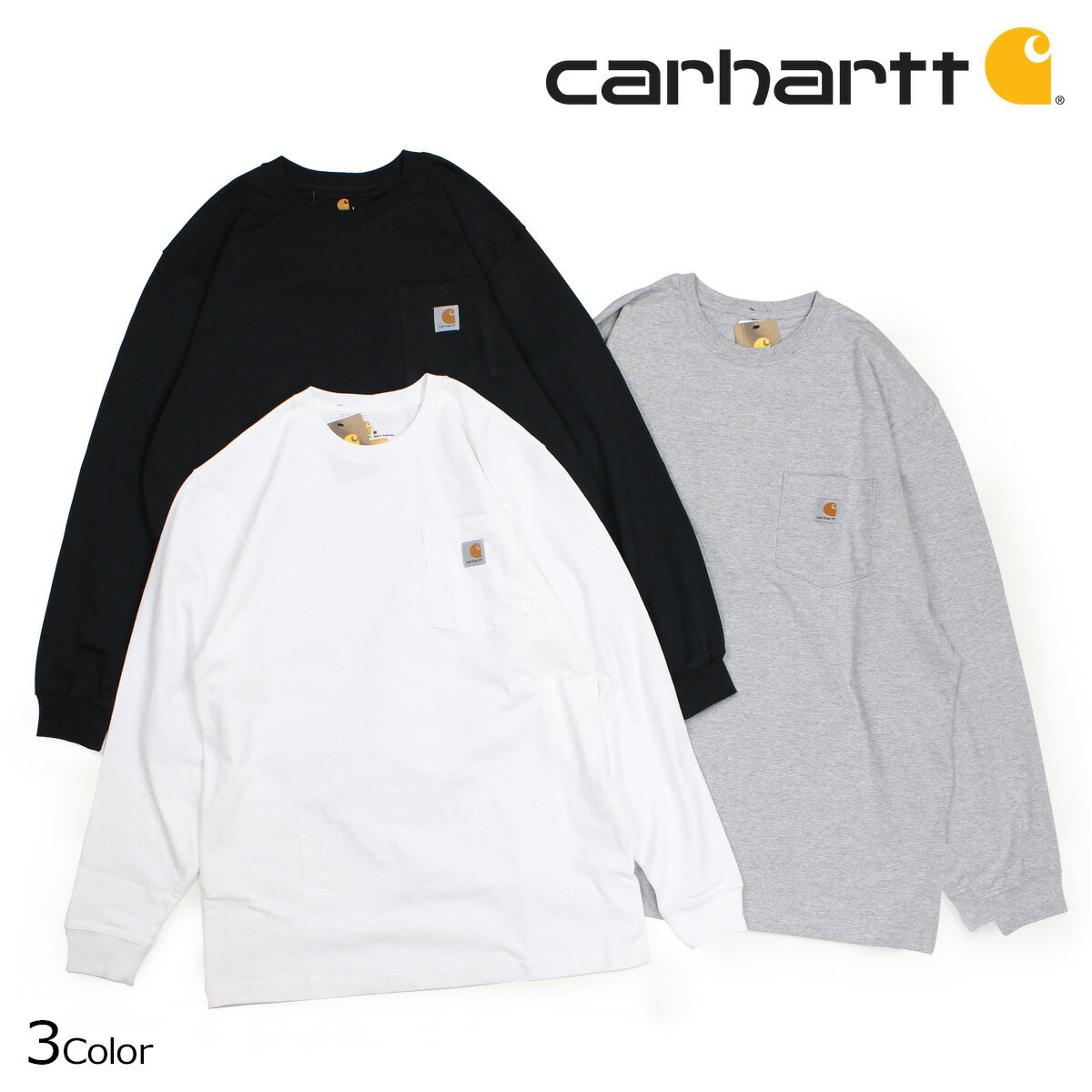 carhartt WORKER POCKET LS T-SHIRTS カーハート Tシャツ メンズ 長袖 ロンT K126 [9/13 追加入荷] [199]