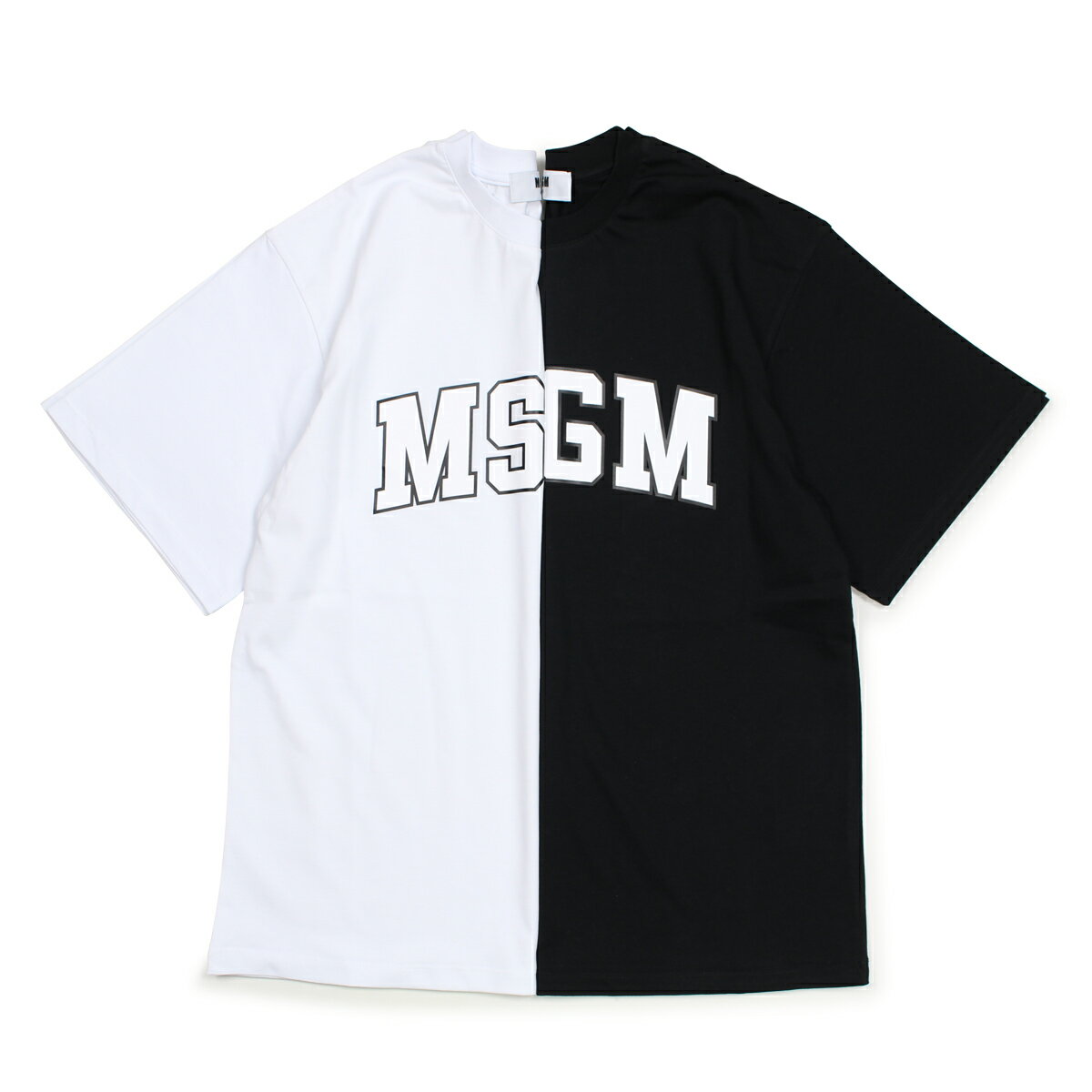  MSGM COLLEGE LOGO T-SHIRTS Tシャツ レディース エムエスジーエム 半袖 ブラック ホワイト 2541MDM162 184798