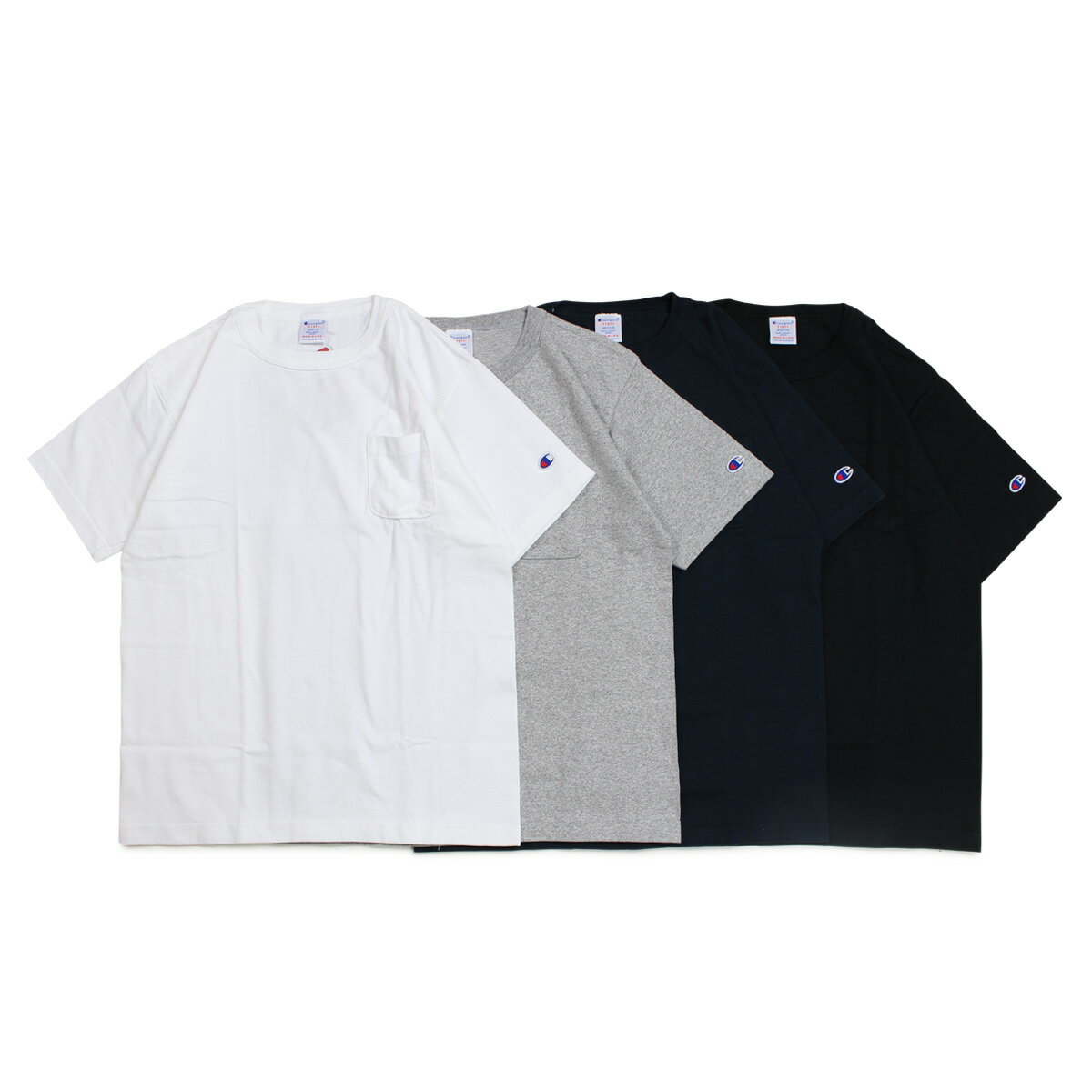 Champion T1011 US T-SHIRT WITH POCKET チャンピオン Tシャツ 半袖 メンズ レディース MADE IN USA ポケット付き ブラック ホワイト グレー ネイビー 黒 白 C5-B303