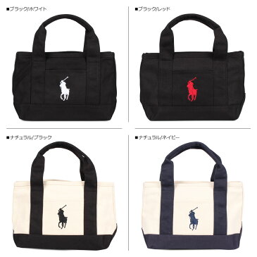 POLO RALPH LAUREN BIG PONY SMALL TOTE ポロ ラルフローレン バッグ トートバッグ メンズ レディース キャンバス ブラック オフ ホワイト ネイビー ブルー 黒 RAS1014