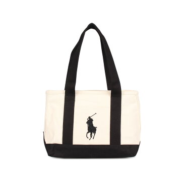 POLO RALPH LAUREN BIG PONY MEDIUM TOTE ポロ ラルフローレン バッグ トートバッグ メンズ レディース キャンバス ブラック オフ ホワイト ネイビー ブルー 黒 RAS1015