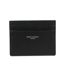 サンローラン パスケース 【最大1000円OFFクーポン配布中】 SAINT LAURENT PARIS YSL CREDIT CARD CASE サンローラン パリ パスケース カードケース ID 定期入れ メンズ 本革 ブラック 黒 3759460U90N