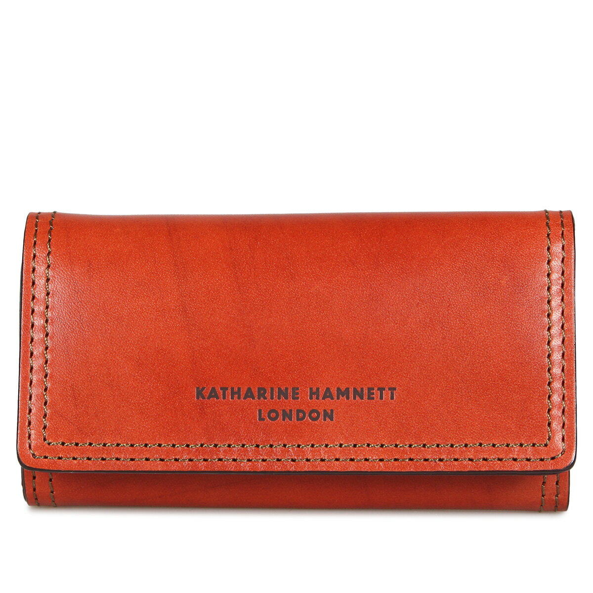 KATHARINE HAMNETT LONDON KEYCASE キャサリンハムネット ロンドン キーケース キーホルダー メンズ 4連 ネイビー オリーブ ブラウン ダークブラウン KH-1207025