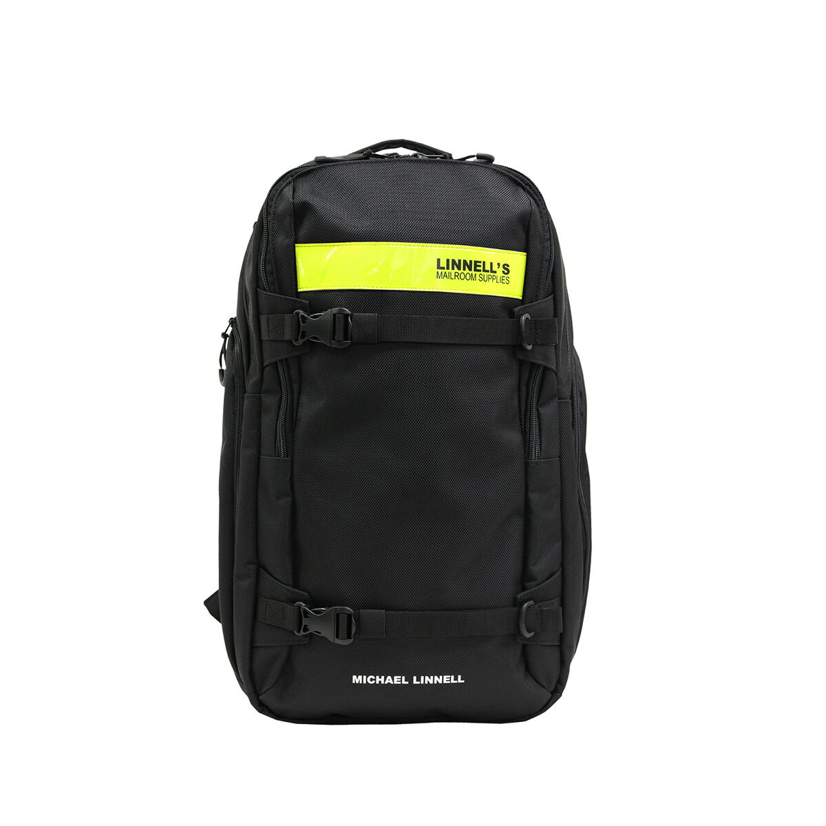 マイケルリンネル MICHAEL LINNELL リュック バッグ 29L メンズ レディース バックパック 2FLAP BACKPACK ブラック 黒 ML-030