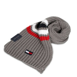 TOMMY HILFIGER MUFFLER トミーヒルフィガー マフラー メンズ レディース グレー ネイビー 1CT0232