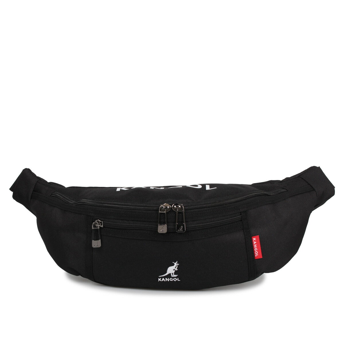 KANGOL LOGO WAIST BAG カンゴール バッグ ウエストバッグ ボディバッグ メンズ レディース ブラック ..