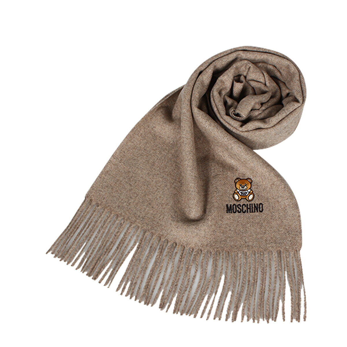 【最大1000円OFFクーポン配布中】 MOSCHINO MUFFLER モスキーノ マフラー レディース メンズ ブラック ホワイト グレー チャコールグレー ベージュ ブラウン レッド 黒 白 50124 M5293