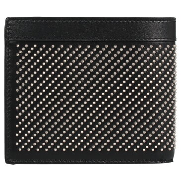 SAINT LAURENT PARIS STUD-EMBELLISHED WALLET サンローラン パリ 財布 二つ折り メンズ ブラック 黒 3613200VGUE