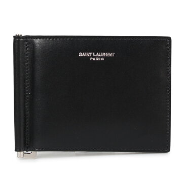 SAINT LAURENT PARIS BILL CLIP WALLET サンローラン パリ 財布 二つ折り マネークリップ メンズ ブラック 黒 3780050U90N