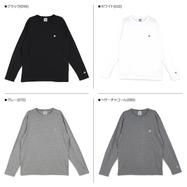 Champion LONG SLEEVE T-SHIRT チャンピオン Tシャツ 長袖 メンズ レディース ロンT カットソー ブラック ホワイト グレー ネイビー 黒 白 C3-P401