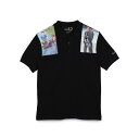 【最大1000円OFFクーポン配布中】 FRED PERRY RAF SIMONS PRINTED PATCH POLO フレッドペリー ラフシモンズ ポロシャツ 半袖 メンズ コラボ ブラック 黒 SM8128