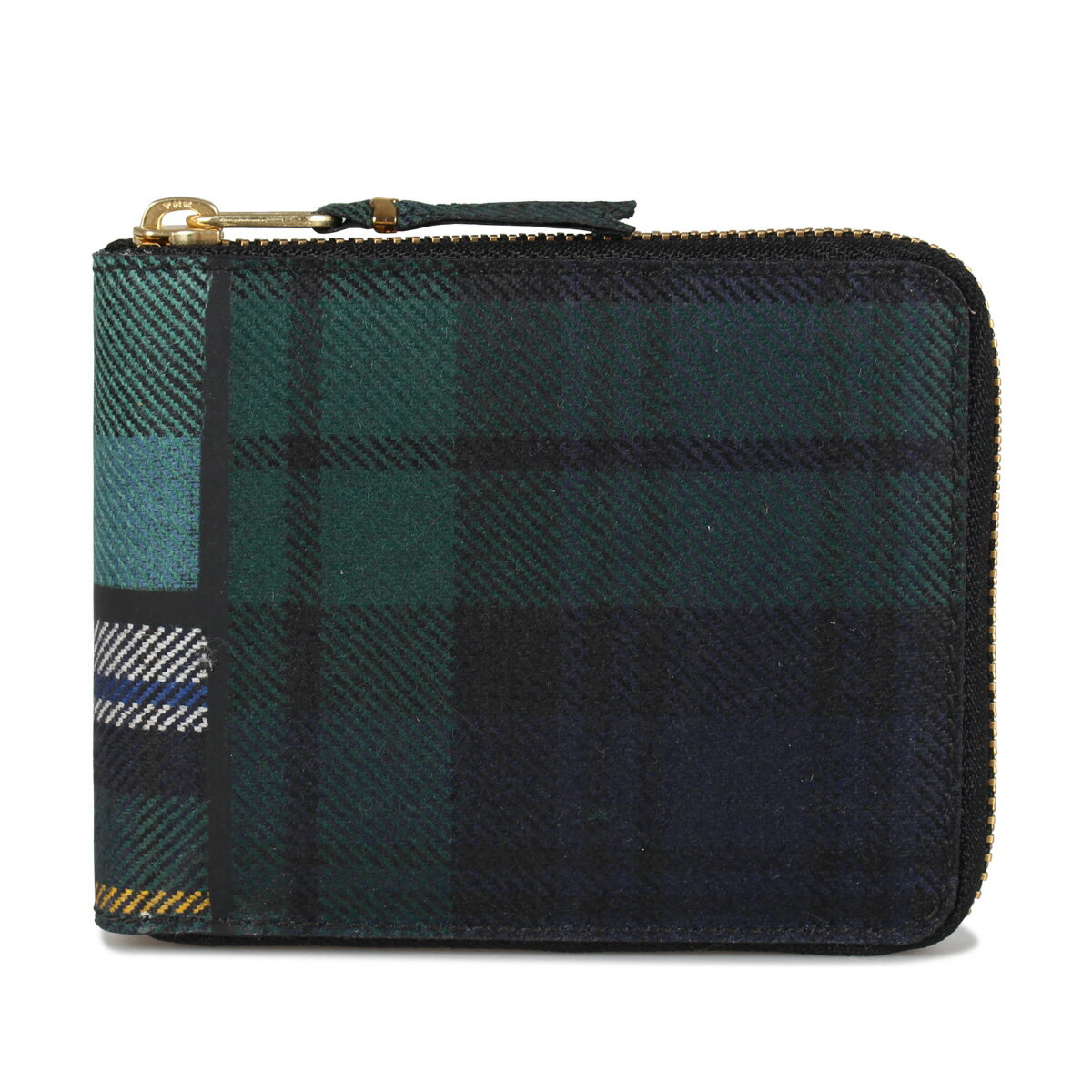 COMME des GARCONS TARTAN PATCHWORK WALLET コムデギャルソン 財布 二つ折り メンズ レディース ラウンドファスナー グリーン SA7100TP