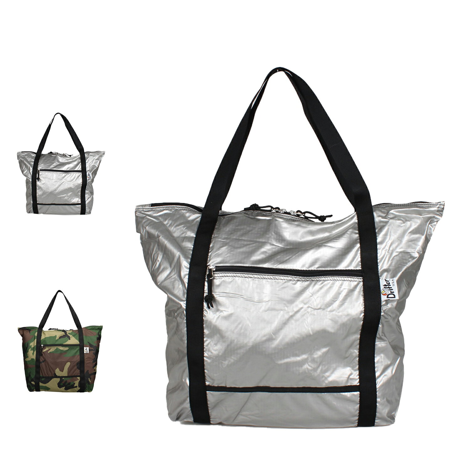  Drifter PACK TOTE L ドリフター トートバッグ エコバッグ メンズ レディース 10L パッカブル シルバー V2660