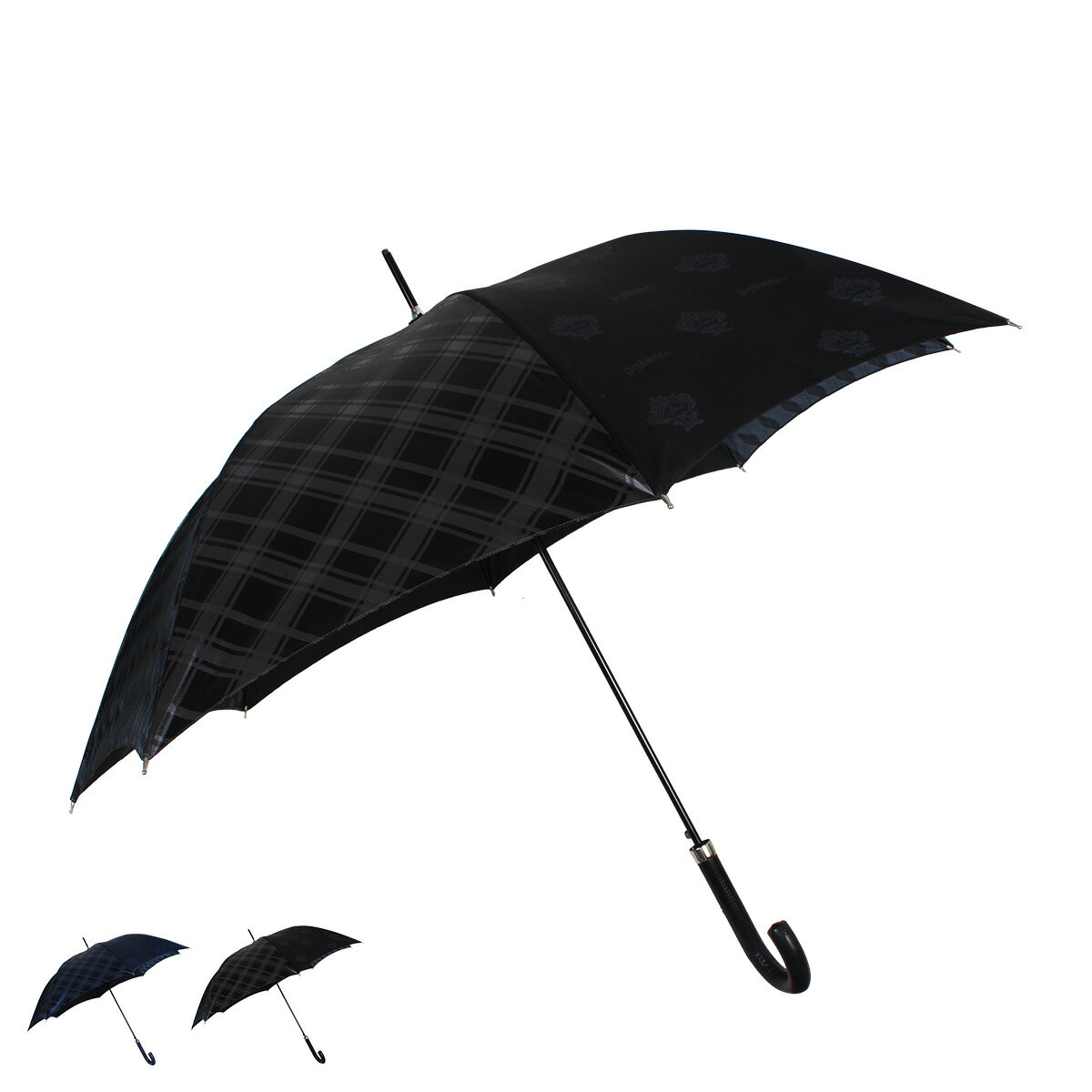 Orobianco オロビアンコ 長傘 雨傘 メンズ レディース 軽量 撥水 パッチワーク ブラック ネイビー ブルー 黒 607010003