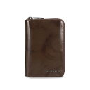POLICE SPAZZOLA MIDDLE WALLET ポリス 二つ折り財布 メンズ ラウンドファスナー 本革 ダーク ネイビー ブラウン グリーン PA-...