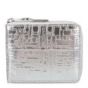 【最大1000円OFFクーポン配布中】 COMME des GARCONS EMBOSSED LOGOTYPE コムデギャルソン 二つ折り財布 メンズ レディース ラウンドファスナー シルバー SA7100EG