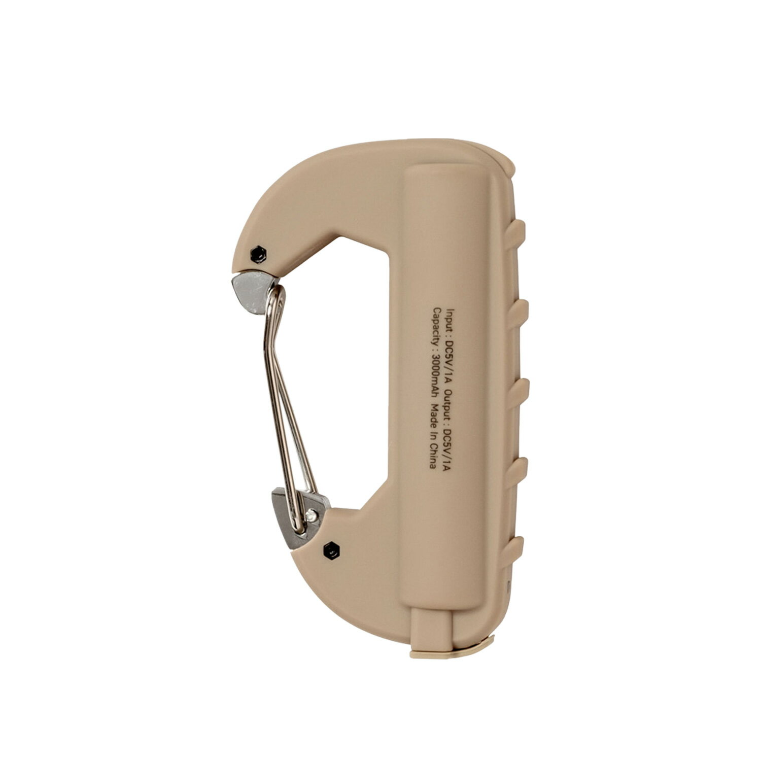 CARABINER BATTERY カラビナバッテリー モバイルバッテリー 充電器 3000mAh 軽量 ブラック ベージュ カーキ 黒 CRB-001