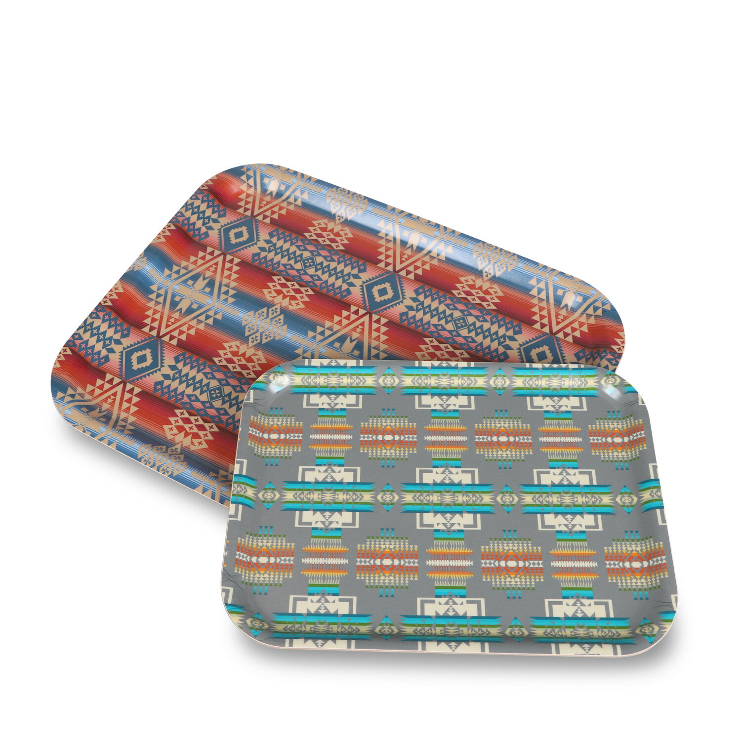 PENDLETON JACQUARD BIRCHWOOD TRAYS ペンドルトン ジャガード バーチウッド トレー 大きい 2点セット