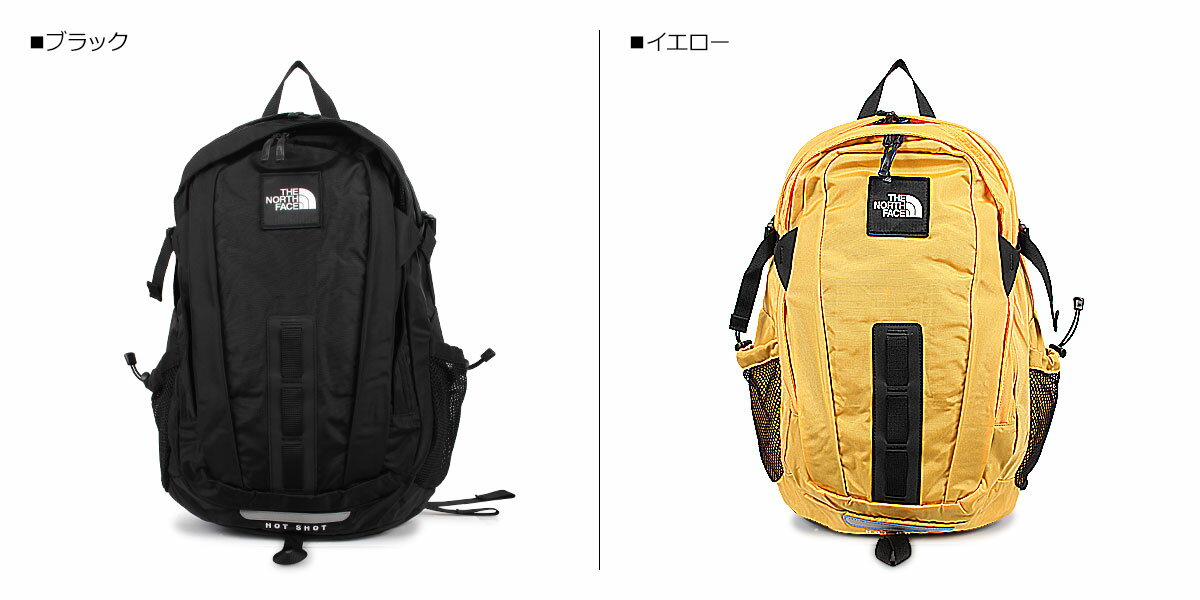 THE NORTH FACE HOT SHOT SE ノースフェイス リュック バック バックパック ホットショット メンズ レディース 30L ブラック イエロー 黒 NM71951