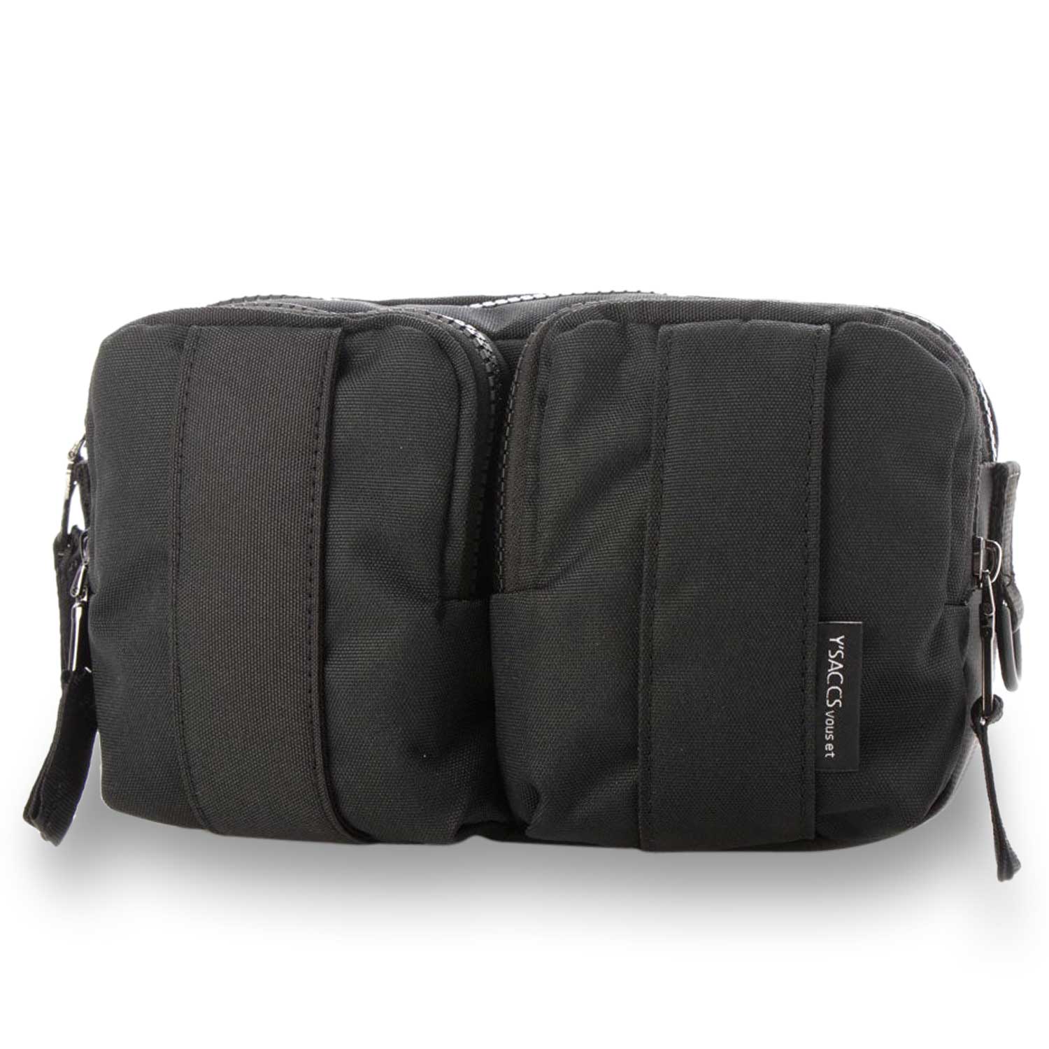 YSACCS vous et BOX PLEATS WAIST POUCH イザックヴーエ ボディバッグ ウエストポーチ レディース ブラ..