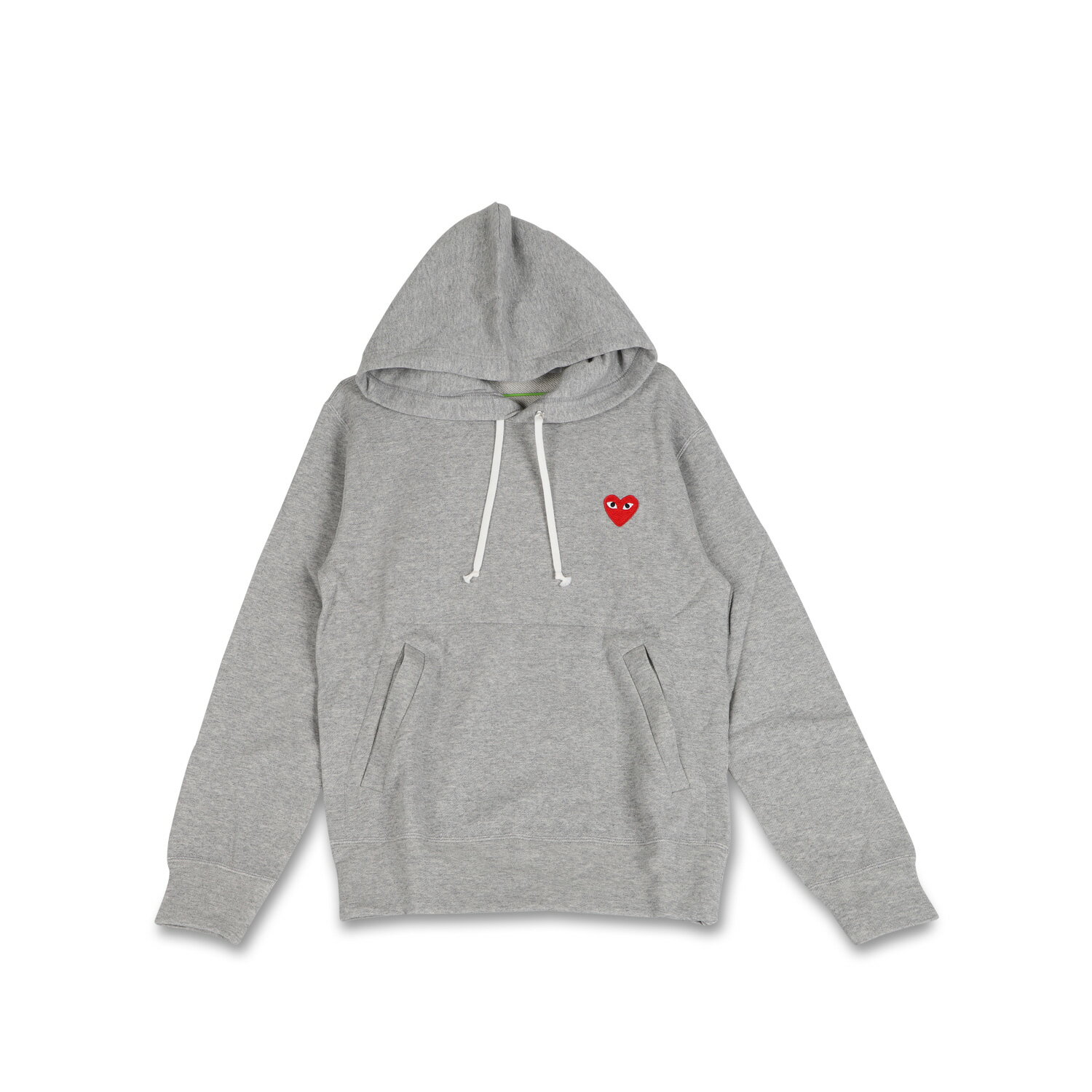 【最大1000円OFFクーポン配布中】 PLAY COMME des GARCONS RED HEART PLAY HOODED SWEATSHIRT プレイ コムデギャルソン パーカー スウェット プルオーバー メンズ グレー T170