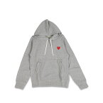 【最大1000円OFFクーポン配布中】 PLAY COMME des GARCONS RED HEART PLAY HOODED SWEATSHIRT プレイ コムデギャルソン パーカー スウェット プルオーバー メンズ グレー T170