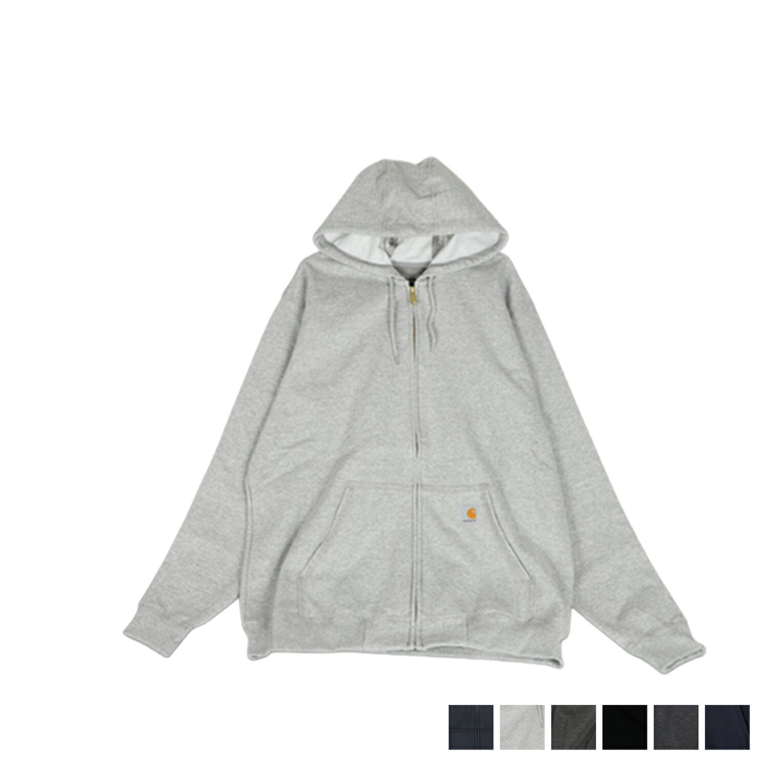 carhartt MIDWEIGHT HOODED ZIP FRONT SWEAT カーハート パーカー スウェット メンズ ジップ 裏起毛 ネイビー グレー ブラック 黒 K122