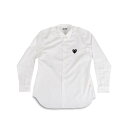 コム デ ギャルソン 【最大1000円OFFクーポン配布中】 PLAY COMME des GARCONS BLACK HEART PLAY SHIRT プレイ コムデギャルソン シャツ 長袖 メンズ ブラックハート ロゴ ブラック ホワイト 黒 白 B004