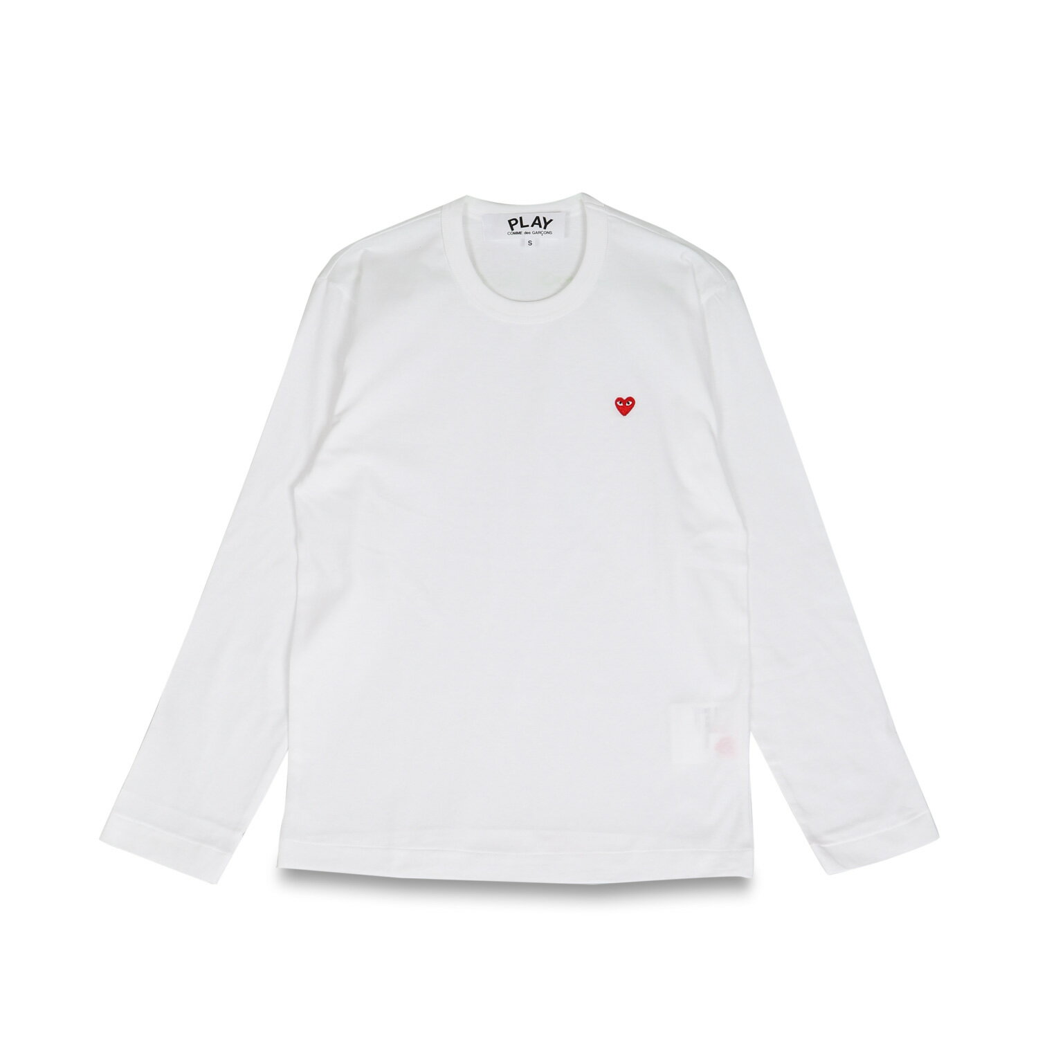 PLAY COMME des GARCONS LONG SLEEVE T-SHIRT プレイ コムデギャルソン Tシャツ 長袖 メンズ カットソー ロンT レッドハート ロゴ ブラック ホワイト 黒 白 T308