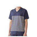 EPOCA UOMO エポカ ウォモ Tシャツ 半袖 カットソー メンズ 天竺 Vネック ボーダー グレー ネイビー 0370-37