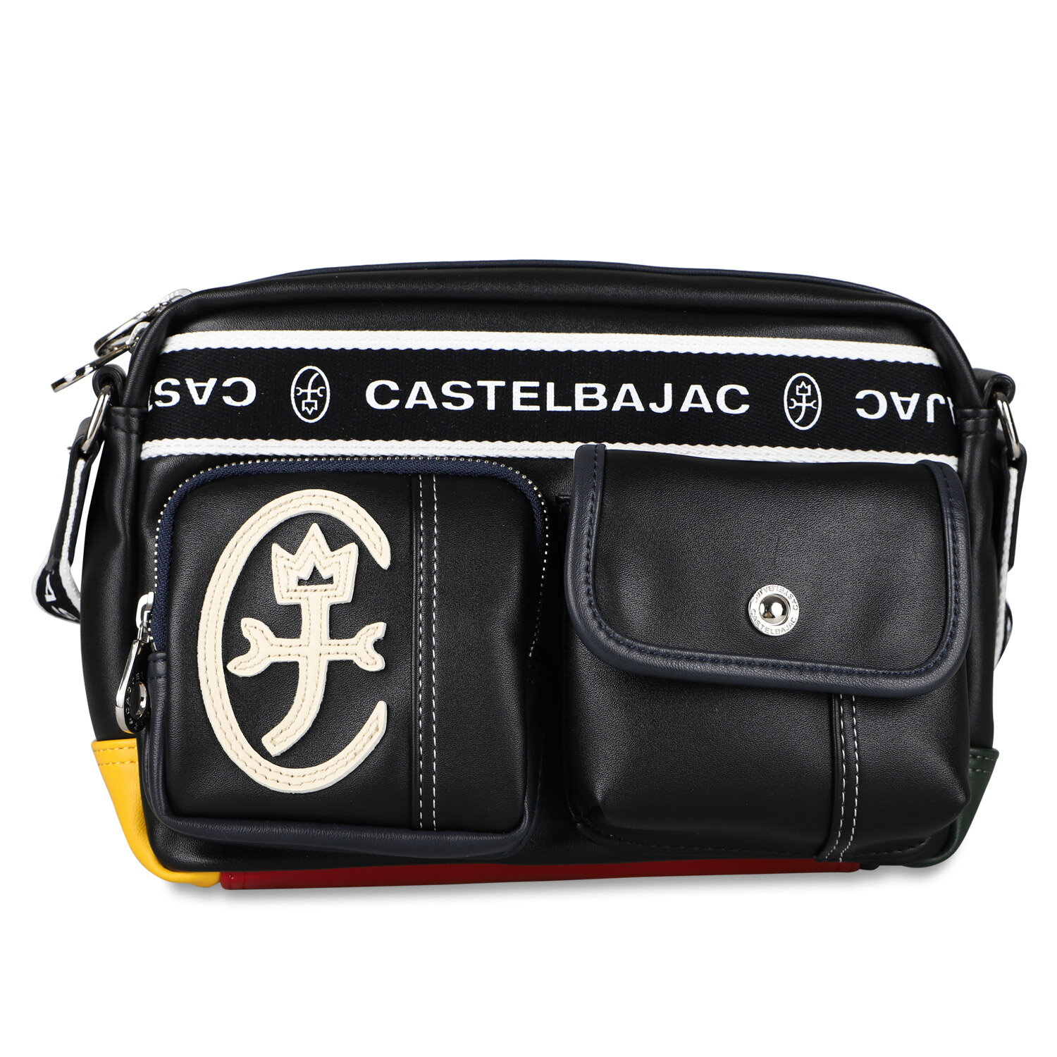 乐天商城 - CASTELBAJAC DOMINE SERIES SHOULDER BAG カステルバジャック バッグ ショルダーバッグ ドミネ メンズ レディース 斜めがけ ブラック 黒 24111 母の日