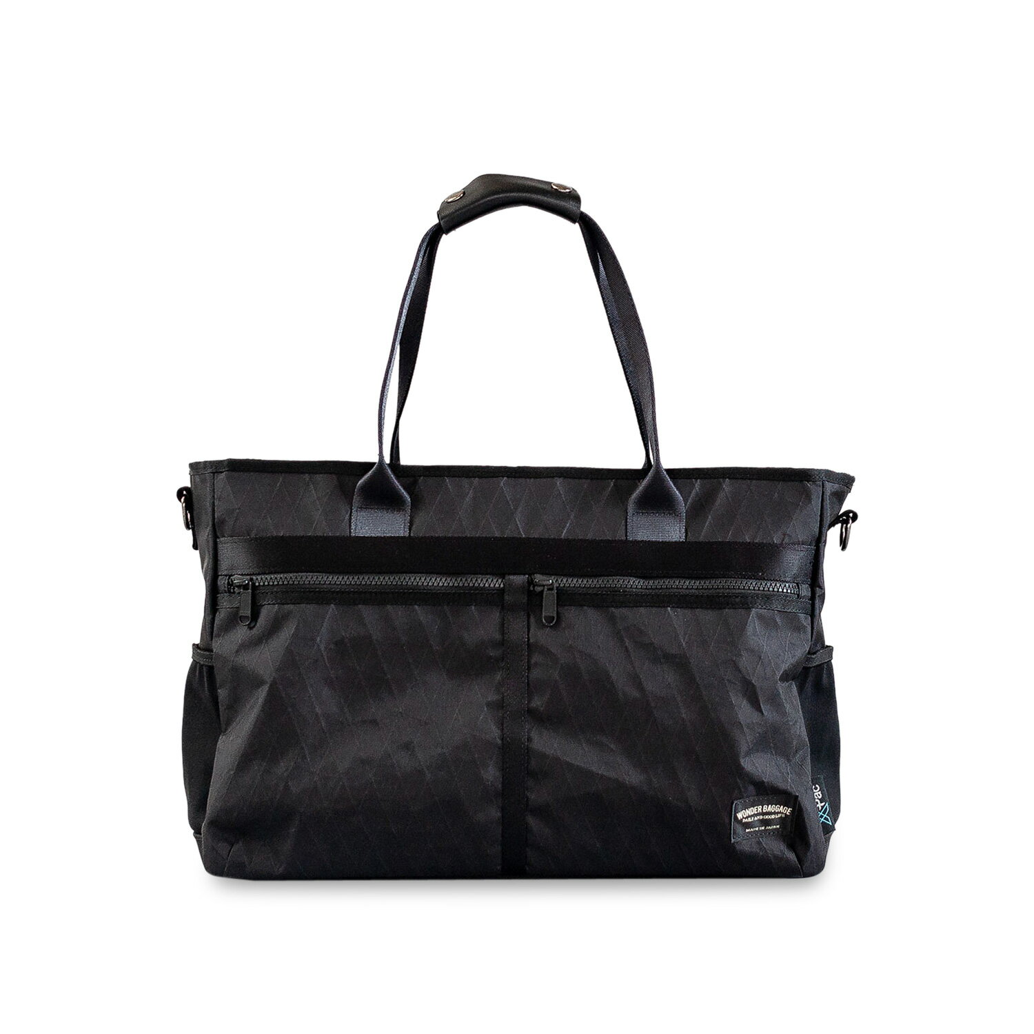  WONDER BAGGAGE ACTIVATE TOTE ワンダーバゲージ トートバッグ アクティブ トート ファスナー付き 大容量 軽量 防水 A4 ビスロンファスナー ブラック 黒 WB-XP-001